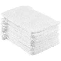 NatureMark 10 Toallas- Cotton- Blanco- Pack de 10-15x21cm